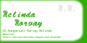 melinda morvay business card